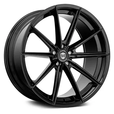 Curva CFF46 Wheels 22x9 (40 5x130 71.5) Black Rims Set Of 4 • $1452
