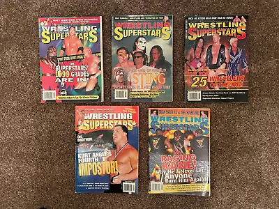 Lot Of 5 Vintage Wrestling Magazines Wrestling Superstars Sting Kane WWE WCw • $19.99