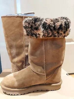 New UGG Australia Women's Classic Tall Animal Suede Boots Size 8  Che • $229