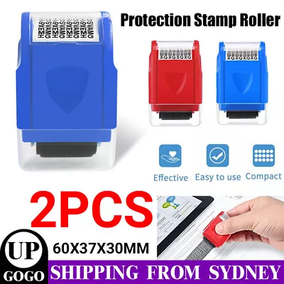 2PC ID Protection Roller Stamp Identity Theft Confidential Privacy Data Security • $14.95