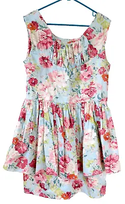 MARRIKA NAKK Floral Dress Sz M L Made USA • $42.95