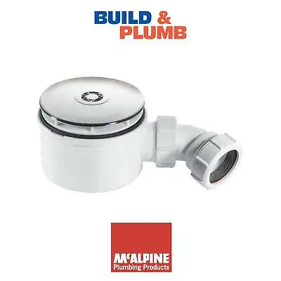 McAlpine 90mm Shallow Shower Waste Trap Fast Flow Chrome ST90CP10-70 • £29.99