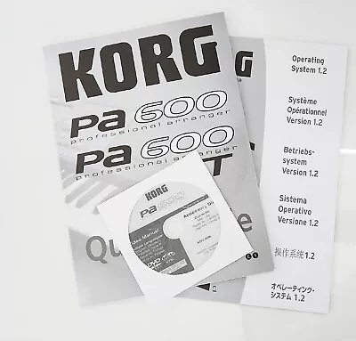 KORG PA600 Professional Arranger Keyboard Original Owner's Manual Book + DVD • $19.95