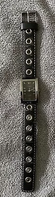 Vintage Vogue Watch Black Leather Band New Battery Works Great! • $10