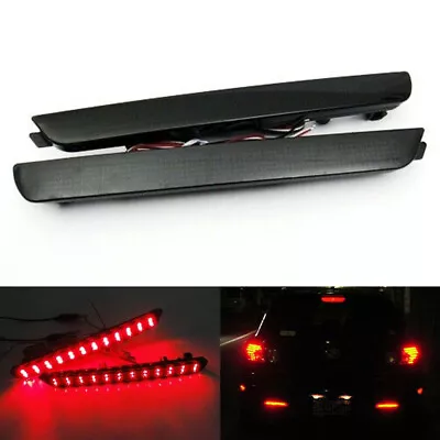 2x Smoke LED Rear Bumper Reflector Tail Brake Stop Light For 04-09 Mazda 3 Axela • $21.75