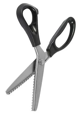 Pinking Shears Stainless Steel Dressmaking Scissors Fabric Zig Zag Cut Scissor • £7.99