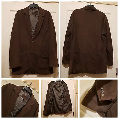 Golden Bear Jacket Men Medium Brown Suede Leather Blazer Sport Coat Casual Dress • $88.88