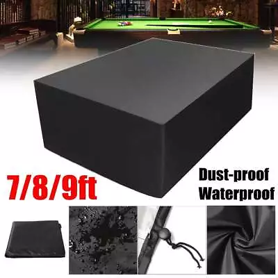 7/8/9FT Pool Snooker Billiard Table Cover Polyester Waterproof Dust Cap Outdoors • $30.89