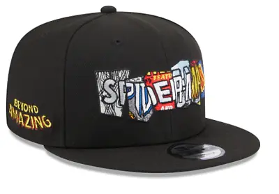 Marvel Comic's Beyond Spiderman Strip Logo New Era 9Fifty Snapback Black Hat • $48.03