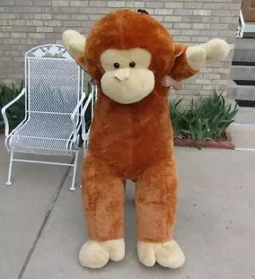 Giant 4.5 Foot MONKEY Plush Extra Large Jumbo Soft Brown Animal Stuffed Kid Toy • $350