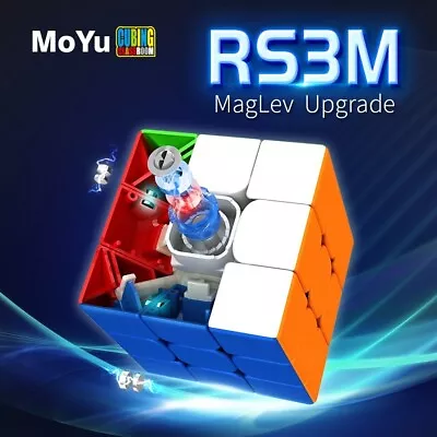 MOYU RS3M 2021 MagLev Upgrade 3x3x3 Professional Speed Magic Cube Puzzle Toy • $14.99