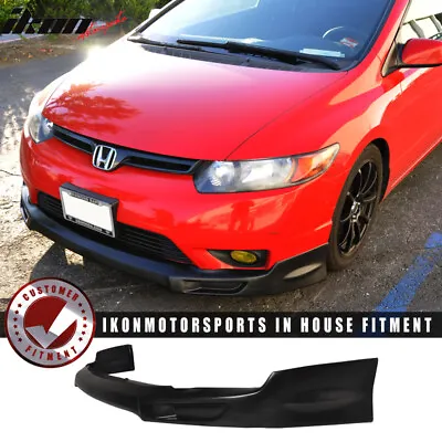 Fits 06-08 Honda Civic Coupe Mugen Style Unpainted Front Bumper Lip Spoiler PU • $102.99