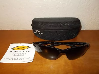 Smith Optics Parallel Max 2 Black Frame Gray Polarized Sunglasses W/Case • $74.99