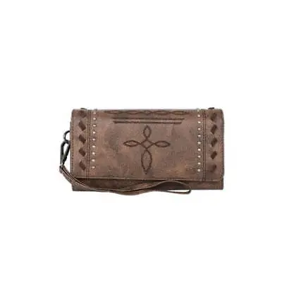 New Montana Brown Color Whipstitch Collection Wallet W/Boot Stitch • $27.99