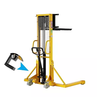 Manual Pallet Straddle Stacker With Adjustable Fork 1100lb 63  Walkie Stacker • $1601