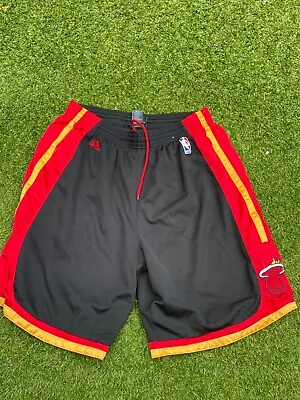 Adidas Miami Heat Nba Basketball Black Shorts Used Size Xl Cl24 • £8.99