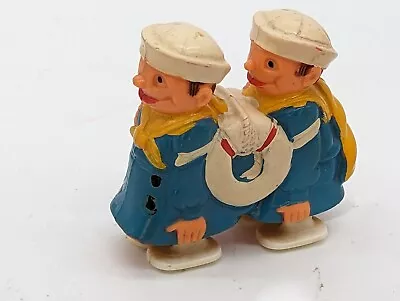 1963 Marx Shore Leave 2 Sailors Incline Ramp Walker Vintage Toy Plastic HongKong • $21.15