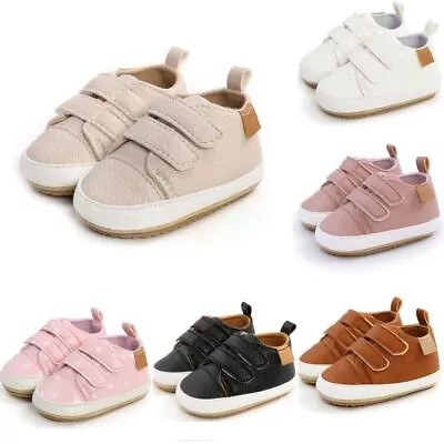 Baby Boy Girl Crib Shoes Infant Sneakers Toddler Newborn Casual Shoes Prewalker • £7.99