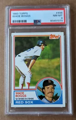 Wade Boggs  1983 Topps #498    Psa 8   Rookie Hof  Red Sox • $28