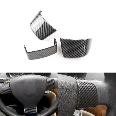 Carbon Style Steering Wheel Frame Cover For VW Jetta Golf MK5 Passat B6 Tiguan • $11.87