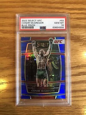 2022 UFC Select Concourse BLUE PRIZM Conor McGregor #93 PSA 10 GEM MINT • Pop 5 • $99.99