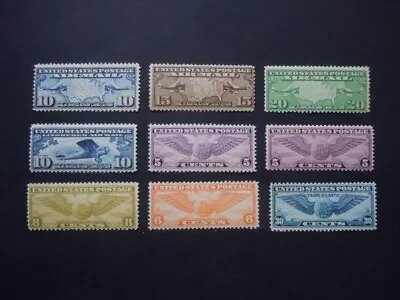 #C7-C10 C12 C16 C17 C19 C24 Winged Globes  MNH OG F/VF CV $85 #2 • $48