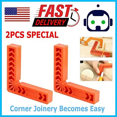 2Pcs Right Angle Corner Clamp Positioning Squares 90 Degree Right Angle L-Type  • $5.99