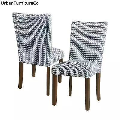 Set Of 2 - Classic Parsons Upholstered Accent Dining Chair With Wooden Legs NEW • $238