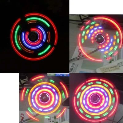 $12.54 • Buy Flexible USB Colorful Mini Flash Fan Light Gooseneck For Home Office PC Notebook