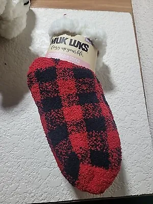 Muk Luks  Shortcabin Lined Slipper Socks  2 Pack   New  One Size Women 6-10  • $12.50