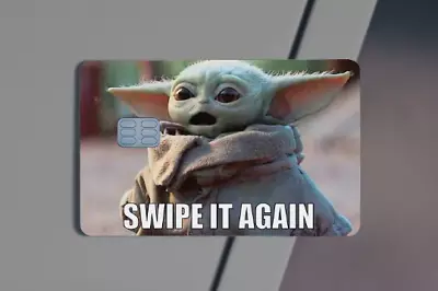 Baby Yoda | Meme | Credit Card Sticker | Credit Card Skin | • £3.99