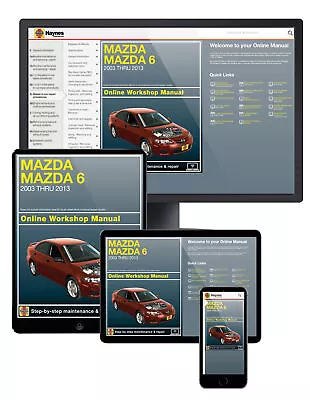 Mazda6 (03-13) Haynes Online Manual • $29.95