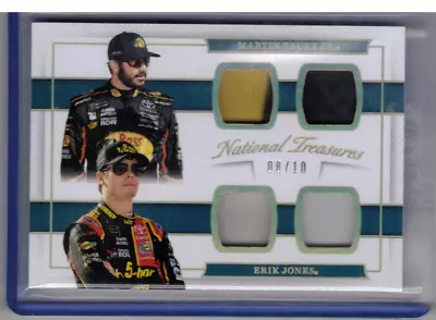 2017 National Treasures MARTIN TRUEX Jr. & ERIK JONES Dual Race-Used Card 08/10 • $0.99