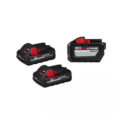 Milwaukee 48-11-1812P3 M18 18V 3 Battery Kit W/ 1 - HD 12.0 And 2 - HO CP 3.0 • $249