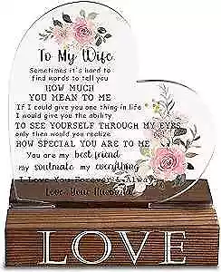 Wife Gifts From Husband Romantic To My Wife Plaque I Love You Gifts For  • $24.91