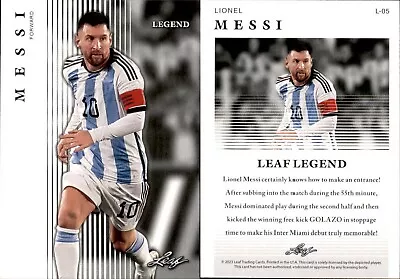 2023 Leaf Legends Edition Lionel Messi #L-05 Soccer • $4.95