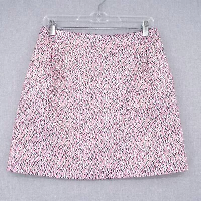 J. Crew Skirt Womens Size 4 Colorful Metallic Pink Pencil Pleated Lined • $19.99