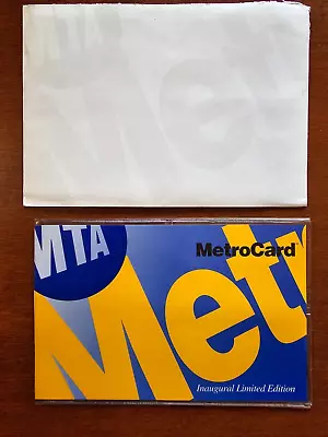 MTA 1994 INAUGURAL METROCARD SET Unopened Original Seal INTACT MINT W/envelope • $40