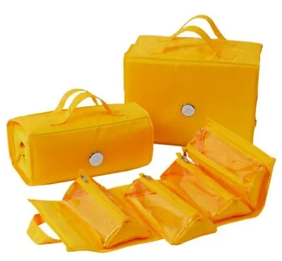 Joy Mangano Store Everything & More 3-piece Organizers Beauty Cases-Yellow • $49.45