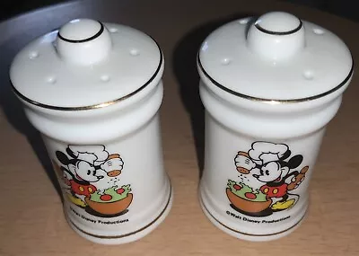 Vintage Made In Japan Disney Mickey Mouse Chef Salt And Pepper Shakers • $18.95