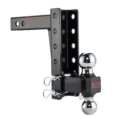 $93.49 • Buy 2'' Receiver 8'' Adjustable Drop Trailer Towing Hitch 2 Ball Mount 12,000lbs