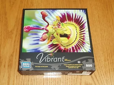 Vibrant Mega Puzzle Passion Flower 500 Pcs 13  X 19  NEW • $8