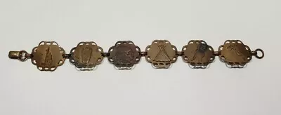 Vintage Native American Indian Copper Panel Link Bracelet • $24.99