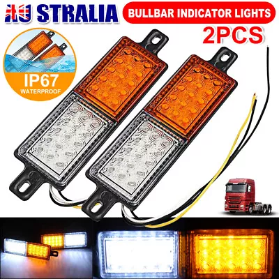 2x 30 LED Bullbar Indicators Lights Front Park DRL Amber For ARB TJM Marker Lamp • $21.95