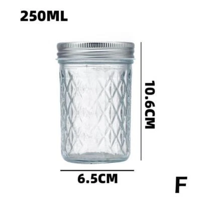 £5.76 • Buy Single MASON JAR Wide Mouth Canning Lids, Bands Clear Glass, 10 Sizes]
