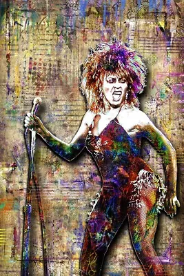 TINA TURNER Tribute Poster Tina Turner Pop Art Tribute Free Shipping US • $16.99