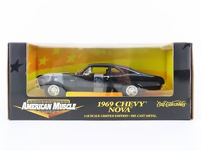 1:18 Scale Ertl American Muscle #32226 Die-Cast 1969 Chevy Nova - Black  • $84.95