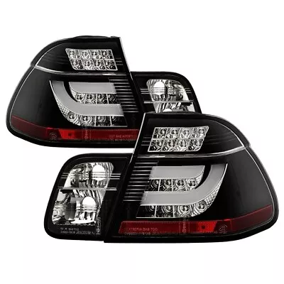 For LED Tail Lights Black BMW E46 3-Series 4Dr Light Bar 02-05 Spyder 5015938 • $301.84