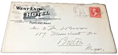 October 1898 Maine Central Bangor & Boston Train #71 Rpo  Handled Envelope • $40