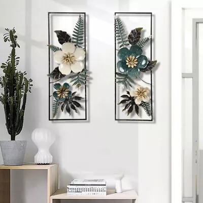 Metal Wall Art Modern Flower Leaves Tree Light Luxury Hanging Wall Sculptures UK • £69.99